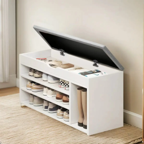 Zapatero Organizador Banca Probador 51x80x30cm Blanco